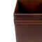Dacasso Rustic Brown Leather Square Waste Basket AG-3203 - alternate 3